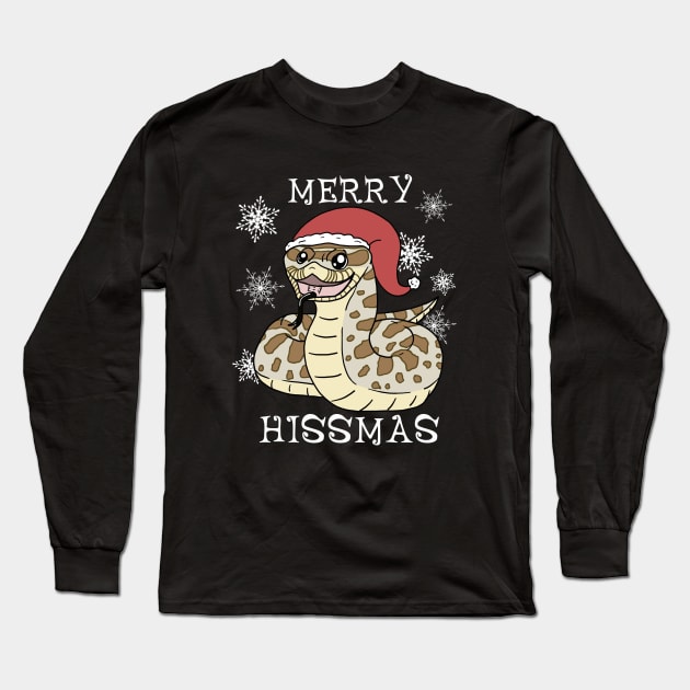 Merry Hissmas Snake Long Sleeve T-Shirt by SNK Kreatures